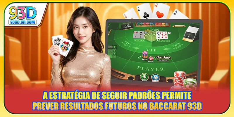 A estratégia de seguir padrões permite prever resultados futuros no Baccarat 93D